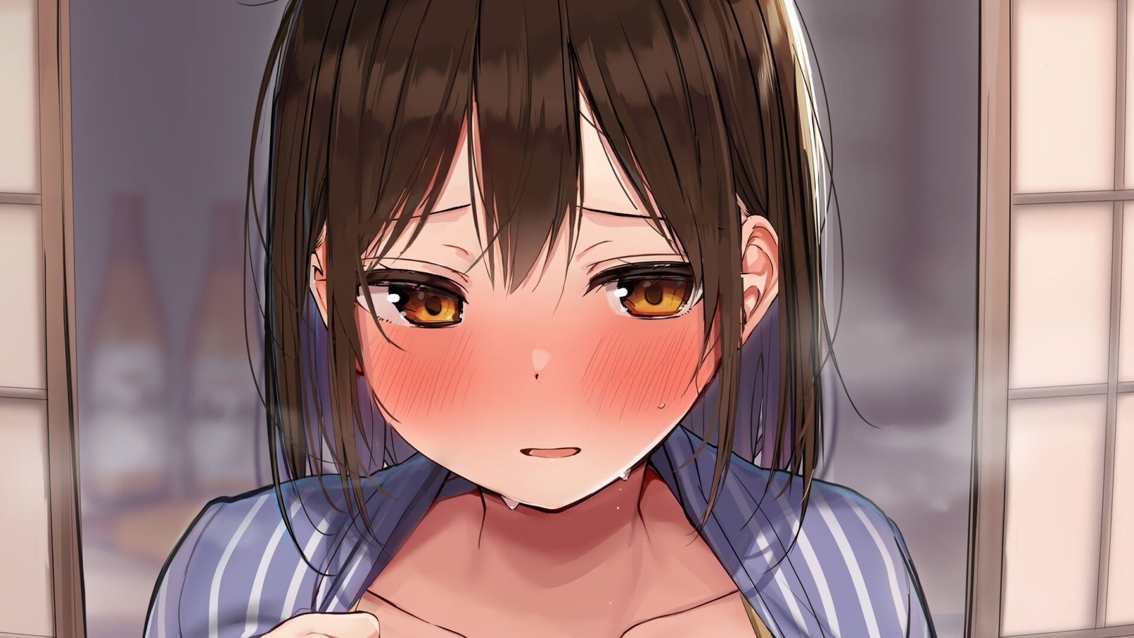 Chica tetona se lleva al senpai a unas aguas termales para cogérselo