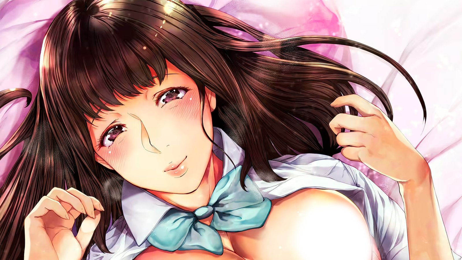 Chico solitario consigue un harem de tres hermosas colegialas tetonas