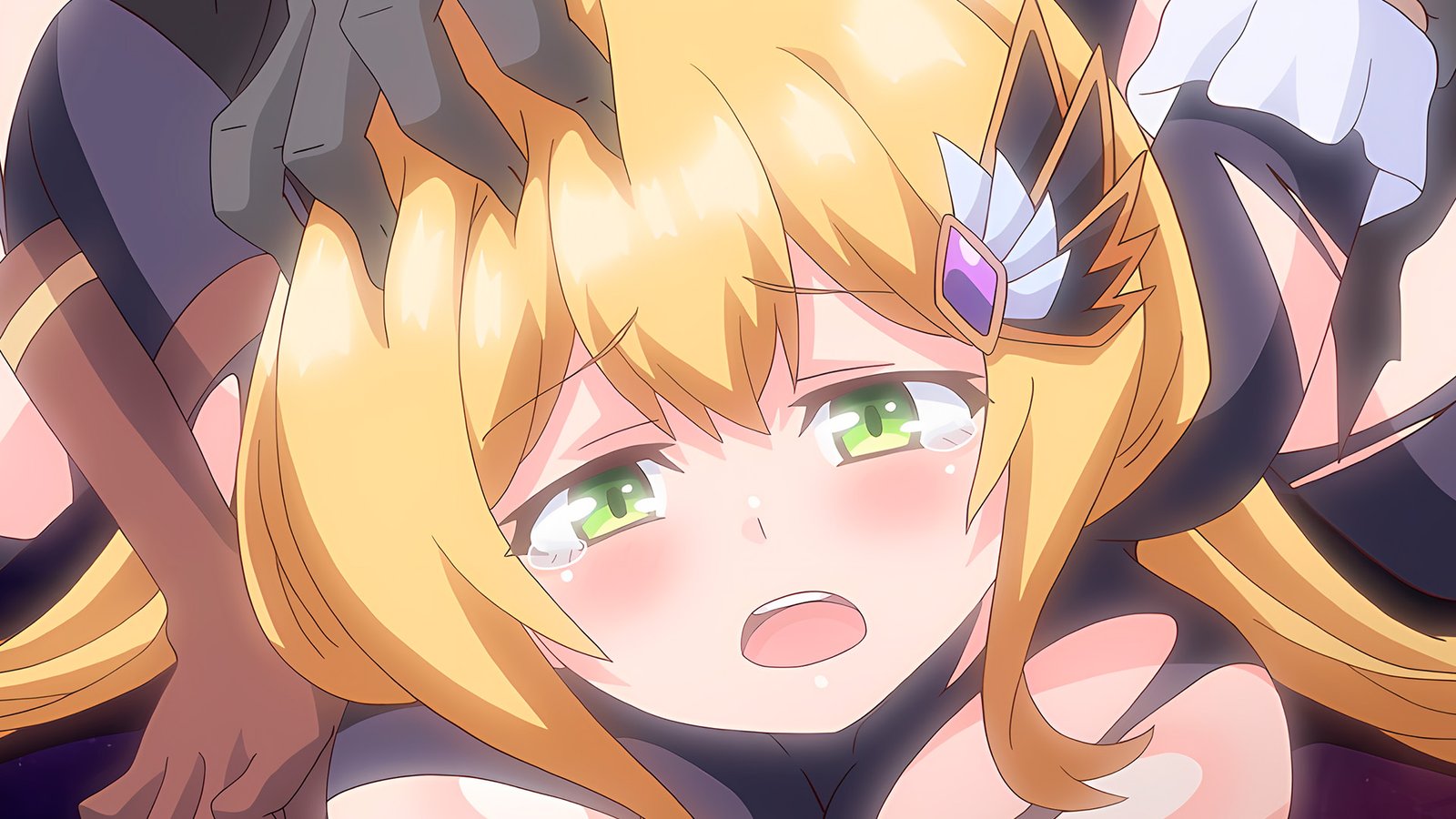 Guerrera poderosa es ultrajada y corrompida en el episodio 2 de Yuusha-chan no Bouken wa Owatte Shimatta!