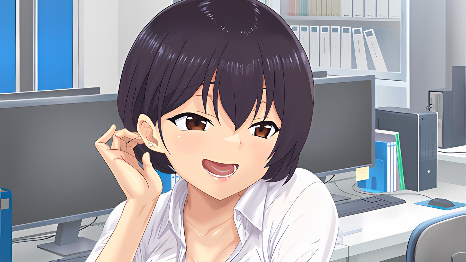 Hombre ve a su waifu cochando con otro hombre en la OVA 2 de Akogare no Onna Joushi ga