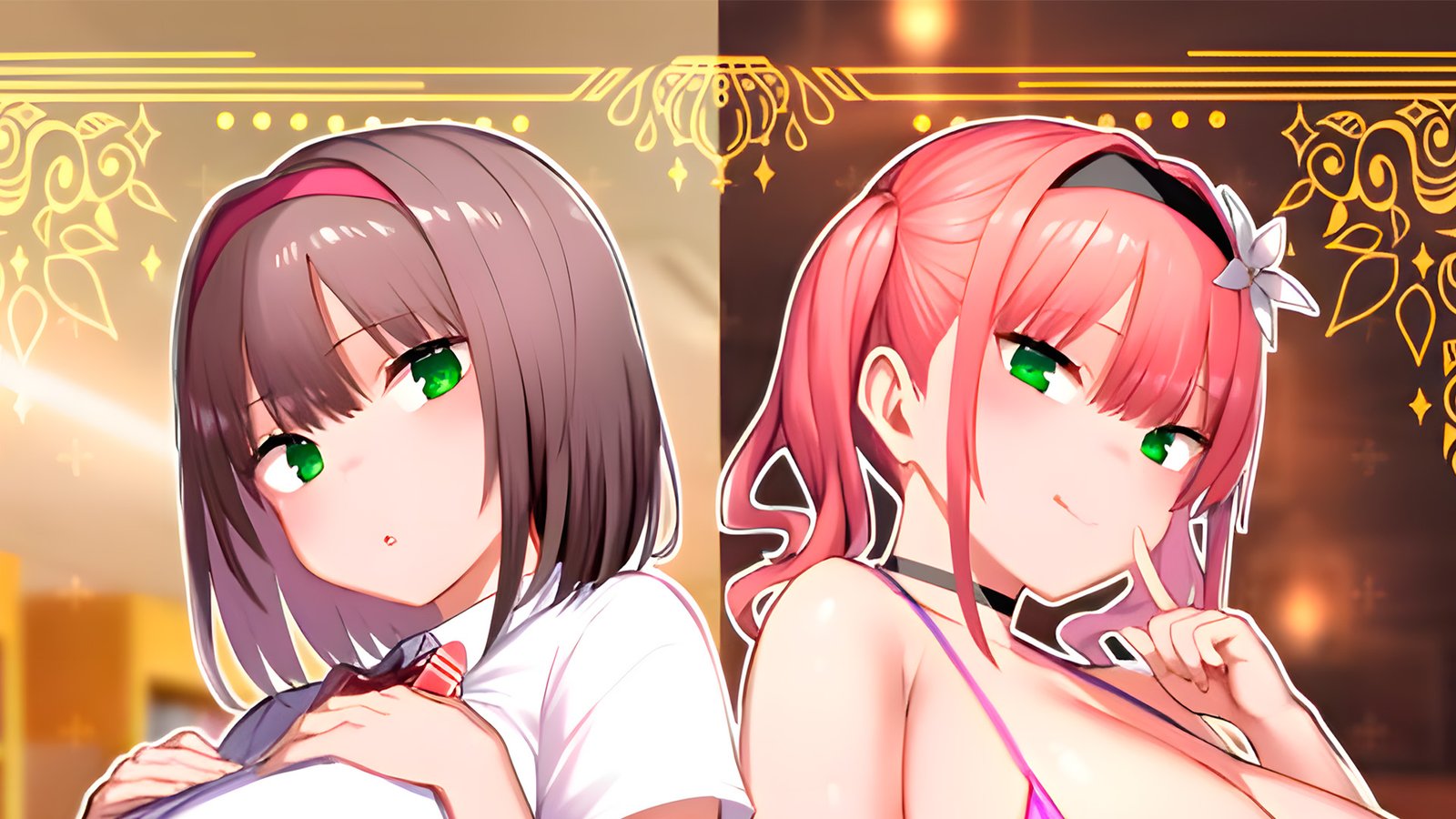 otaku profana a las chicas de un videojuego en la versión animada de Immoral Game Master