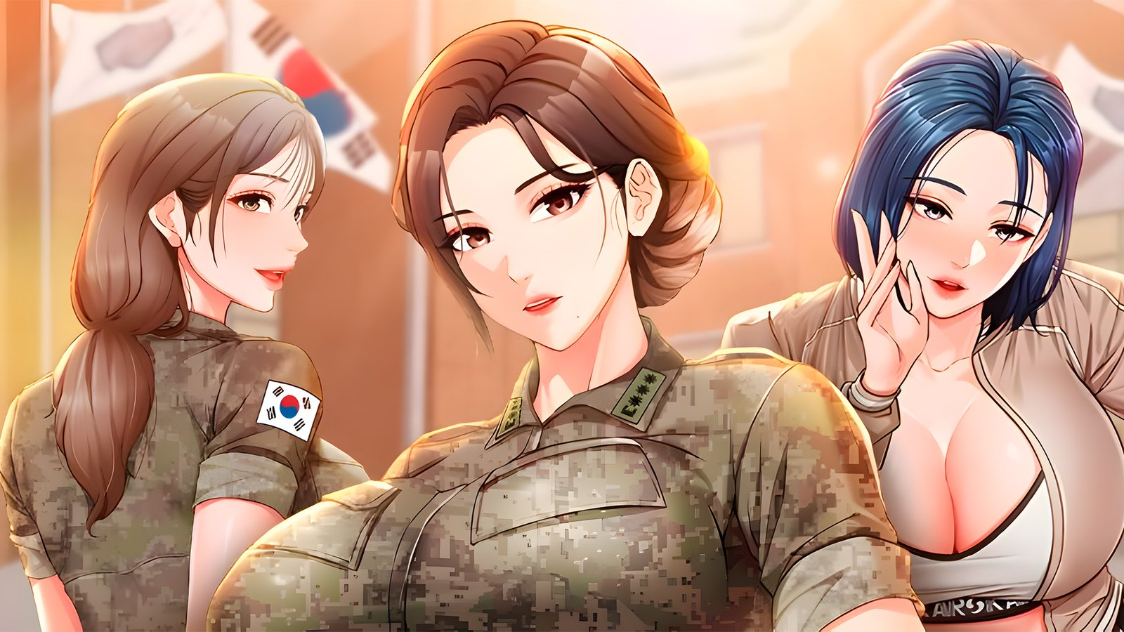 Hombre es detonado por waifus militares en este manhwa para adultos